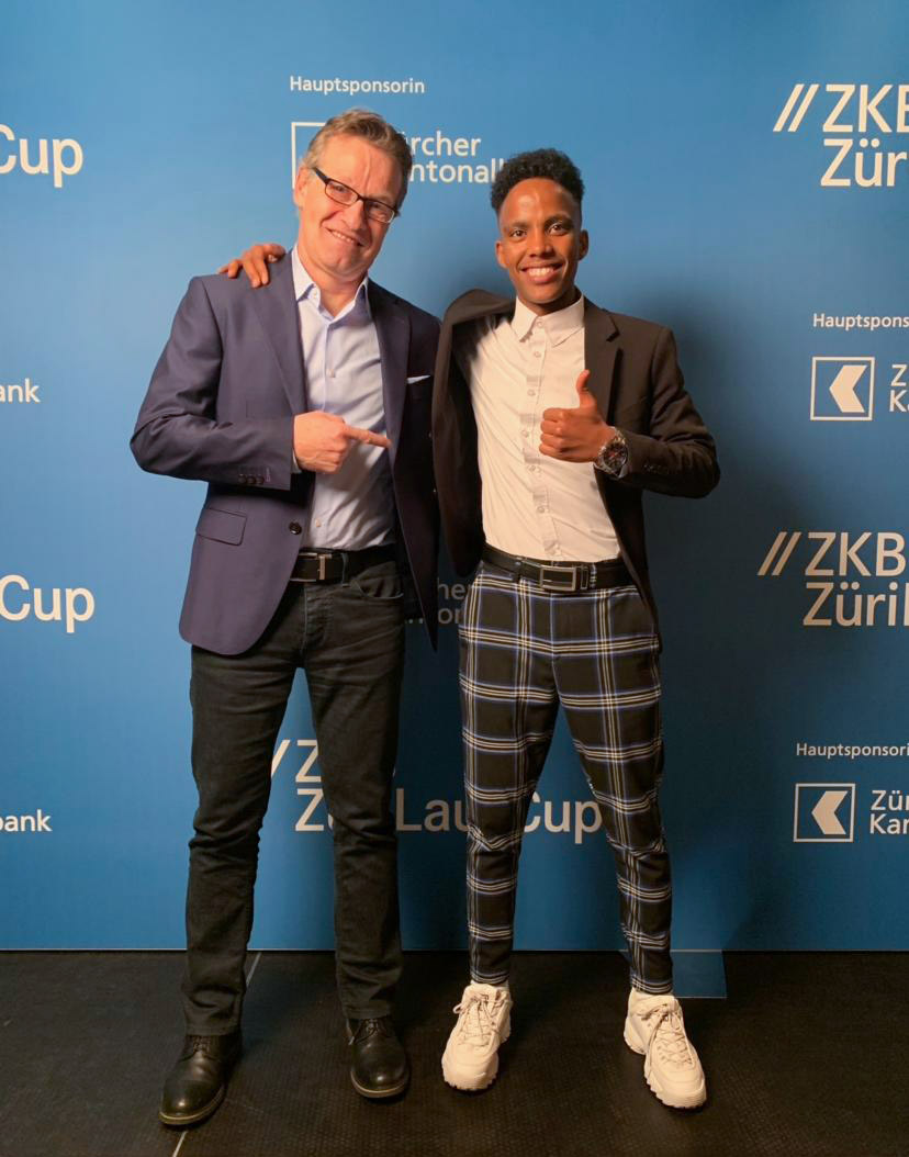 Juniorensieger 2019 Züri Lauf Cup mit Coach